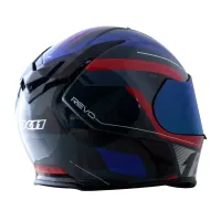 Capacete X 11 Revo Pro Eleven Vermelho Azul - Foto 3