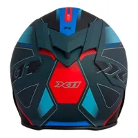 Capacete X 11 Revo Pro Flagger Azul Vermelho - Foto 2