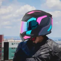 Capacete X 11 Revo Pro Flagger 2 Rosa Acqua - Foto 4