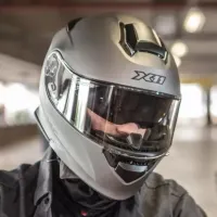 Capacete X 11 Turner Solido articulado Prata - Foto 4