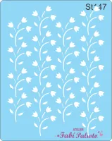ST147  Stencil Tulipas 1