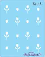 ST148 Stencil Tulipas 2