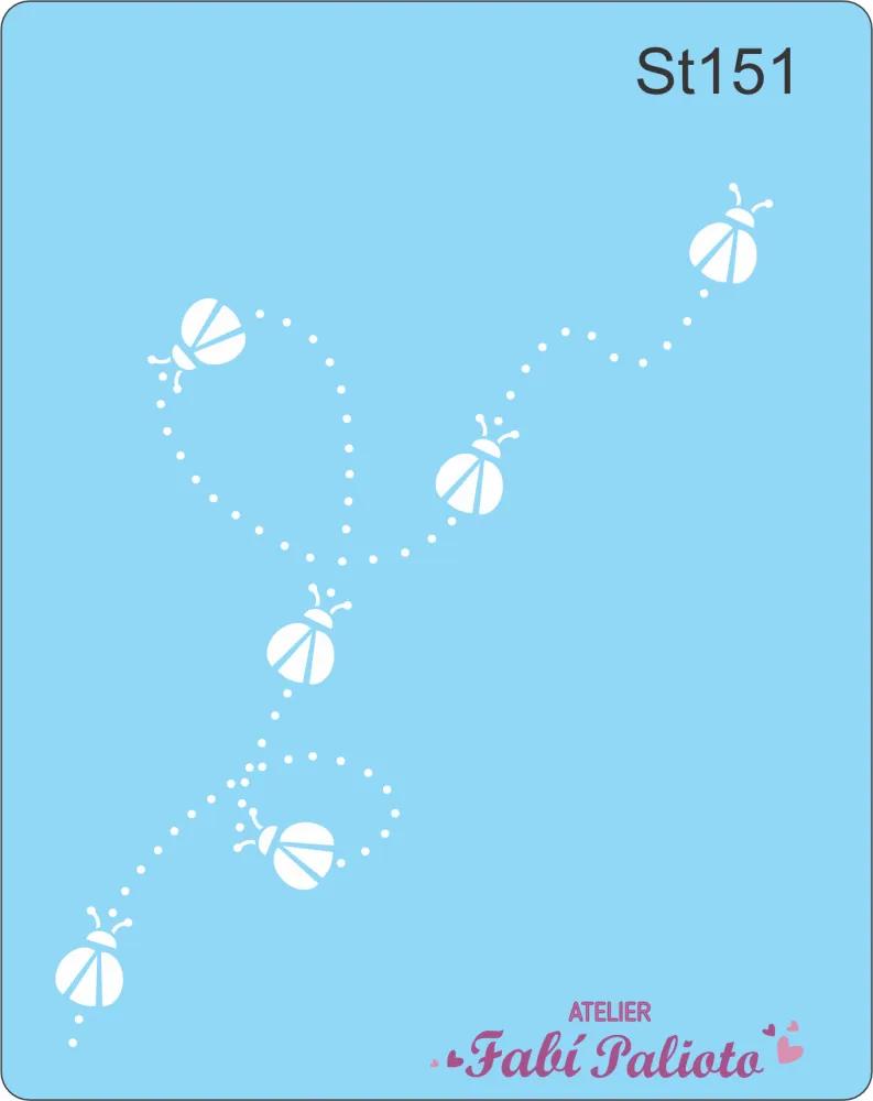 ST151 Stencil Caminho de joaninha