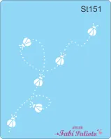 ST151 Stencil Caminho de joaninha