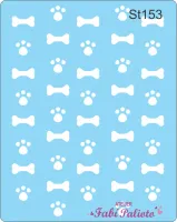 ST153 Stencil Ossinhos e patinhas