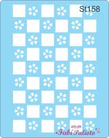 ST158 Stencil Xadrez Floral 2