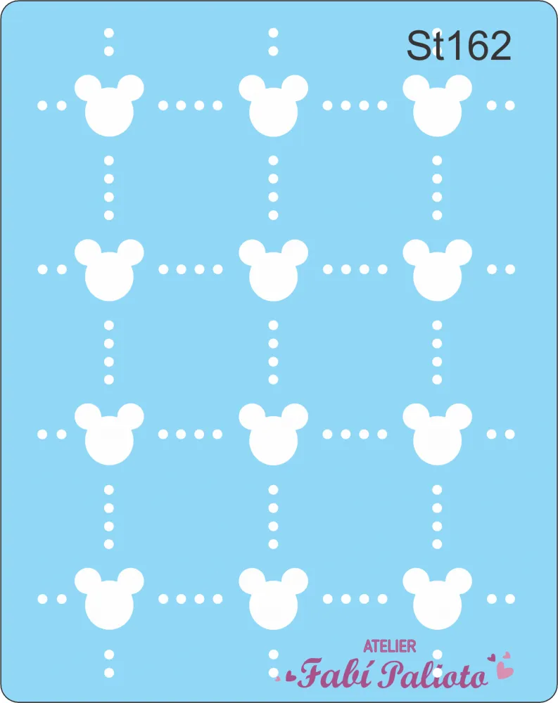 ST162 Stencil  Mickey Pontilhado Imagem