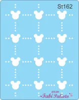 ST162 Stencil  Mickey Pontilhado