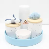 Kit Higiene Poá - 5 peças - Avião + Nuvem - Foto 3