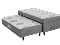 Cama box solteiro Molas ensacadas com auxiliar prestige