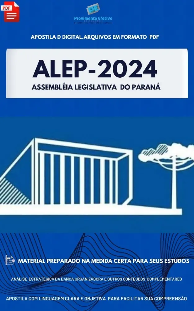 Apostila ALEP 2024 Revisor Legislativo Analista Legislativo Imagem