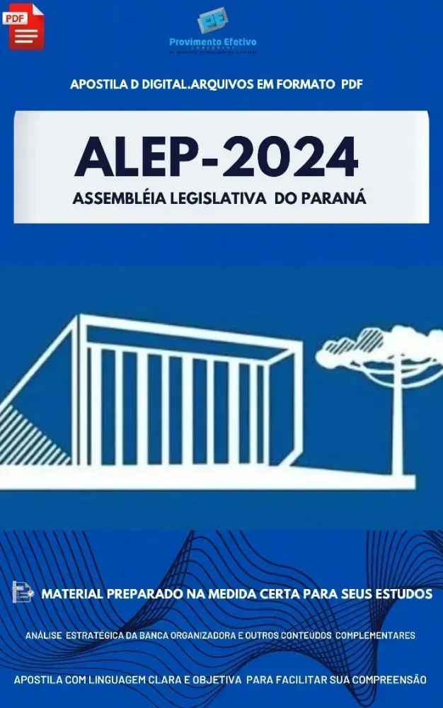 Apostila ALEP 2024 CONTADOR Analista Legislativo Imagem
