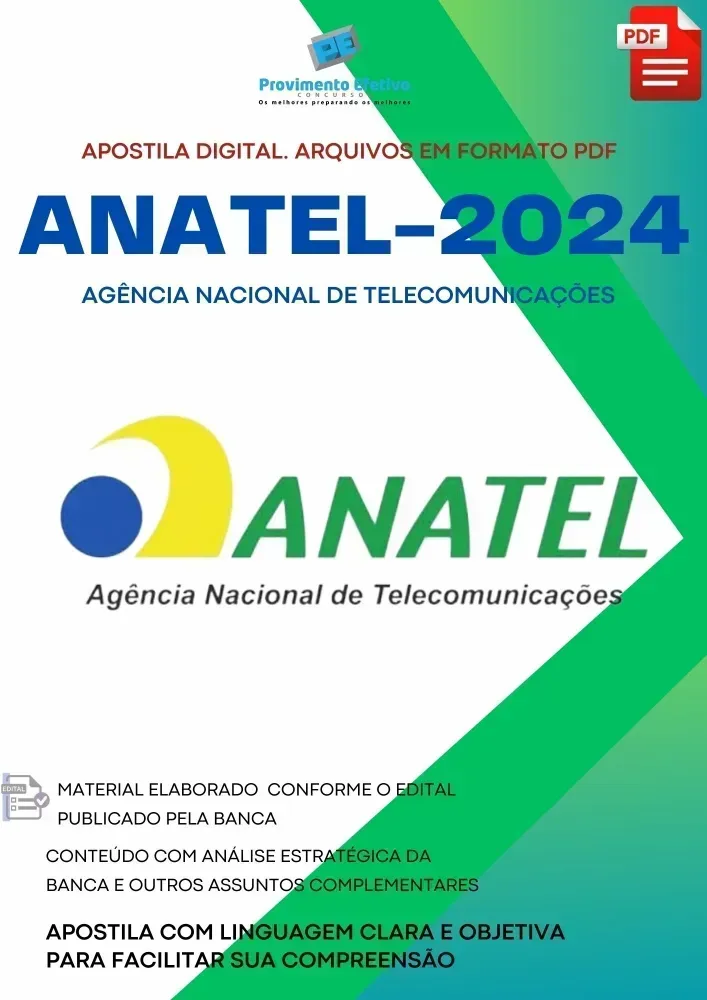 Apostila ANATEL Especialidade Geral Especialista Regulação 2024 Imagem