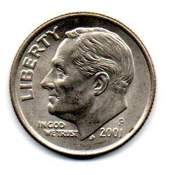 Estados Unidos - 2001P - 10 Cents Imagem