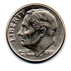 Estados Unidos - 1999D - 10 Cents Imagem