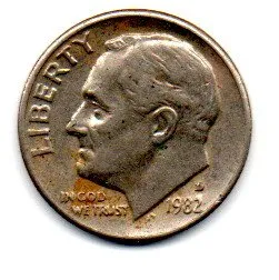 Estados Unidos - 1982D - 10 Cents