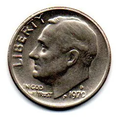 Estados Unidos - 1970D - 10 Cents