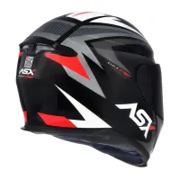 Capacete ASX Eagle Street Preto Grafite Branco - Foto 3