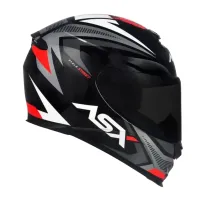 Capacete ASX Eagle Street Preto Grafite Branco - Foto 5