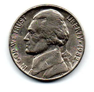 Estados Unidos - 1982P - 5 Cents