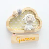 Ovelha - Nuvem P - Menina - Porta Maternidade - Foto 4