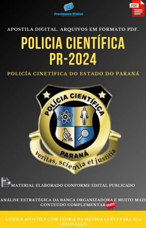 Apostila Polícia Científica Perito ÁREA 01 2024 Imagem