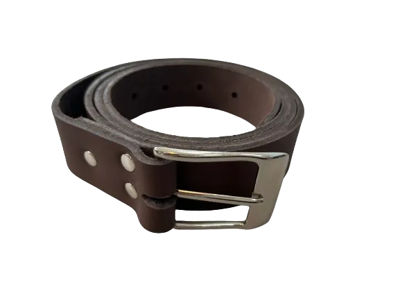 Cinta de Couro Legítimo Marrom Imagem