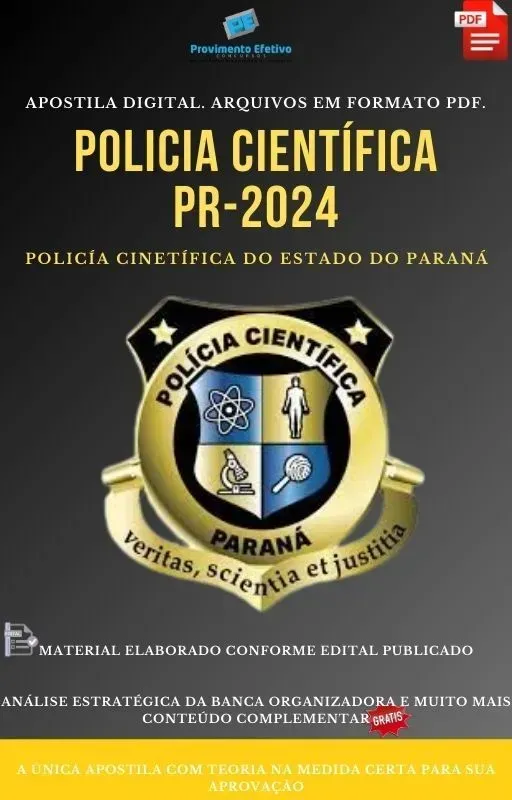 Apostila Polícia Científica Perito ÁREA 04 2024 Imagem