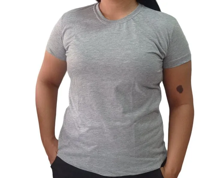 CAMISA CINZA MESCLA MALHA PP 100% POLIESTER  Imagem