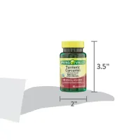 Turmeric Curcumin 500mg - 45 Un - Vegano Spring Valley Importado EUA + Frete Grátis - Foto 4