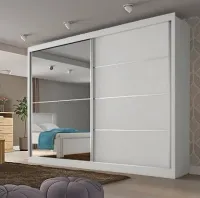 Guarda-Roupa Verona 2 portas correr 100% MDF Europa Moveis 2.02 - Foto 4