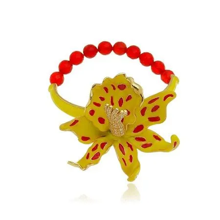 Pulseira flor esmaltada Imagem