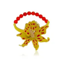 Pulseira flor esmaltada