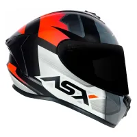 Capacete ASX Draken Strike Preto fosco Grafite Vermelho - Foto 5