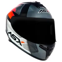 Capacete ASX Draken Strike Preto fosco Grafite Vermelho - Foto 6