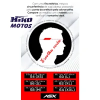 Capacete ASX Draken Strike Preto fosco Grafite Vermelho - Foto 10