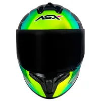 Capacete ASX Draken Strike Preto Amarelo Rosa - Foto 7