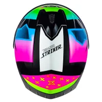 Capacete ASX Draken Strike Preto Amarelo Rosa - Foto 9