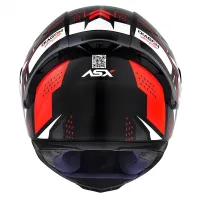 Capacete ASX Eagle Racing Diagon Preto Grafite Vermelho - Foto 3
