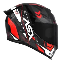 Capacete ASX Eagle Racing Diagon Preto Grafite Vermelho - Foto 5