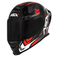 Capacete ASX Eagle Racing Diagon Preto Grafite Vermelho - Foto 8