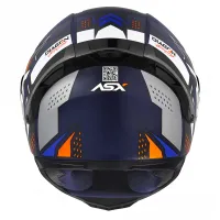 Capacete ASX Eagle Racing Diagon Azul Fosco Azul Branco - Foto 3