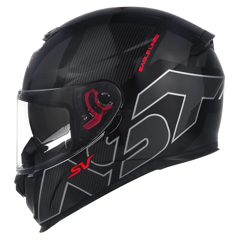 Capacete ASX Eagle SV Lives Preto Grafite Imagem