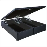  Base baú bi partido Casal Corino  Blindada madeira Premium 38 cm + 5 cm pésalta  bioflex - Foto 2