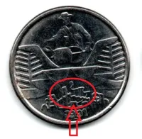 1991 - 10 Cruzeiros - ERRO: Cunho Marcado - Moeda Brasil