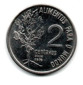 1976 - 2 Centavos - Comemorativa FAO - Moeda Brasil