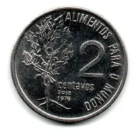 1976 - 2 Centavos - Comemorativa FAO - Moeda Brasil