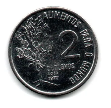 1977 - 2 Centavos - Comemorativa FAO - Moeda Brasil - Estado de Conservação: Soberba ou Superior