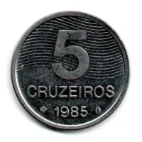 1985 - 5 Cruzeiros - Comemorativa FAO - Moeda Brasil - Foto 2