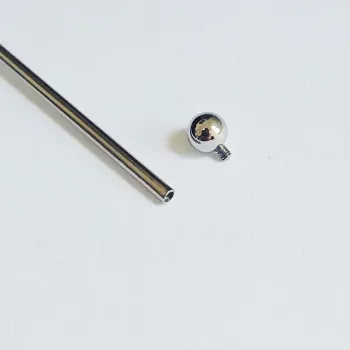 Mega Bell em TITÂNIO 1.6mm ROSCA INTERNA Bola 4mm TIT03 - Foto 2